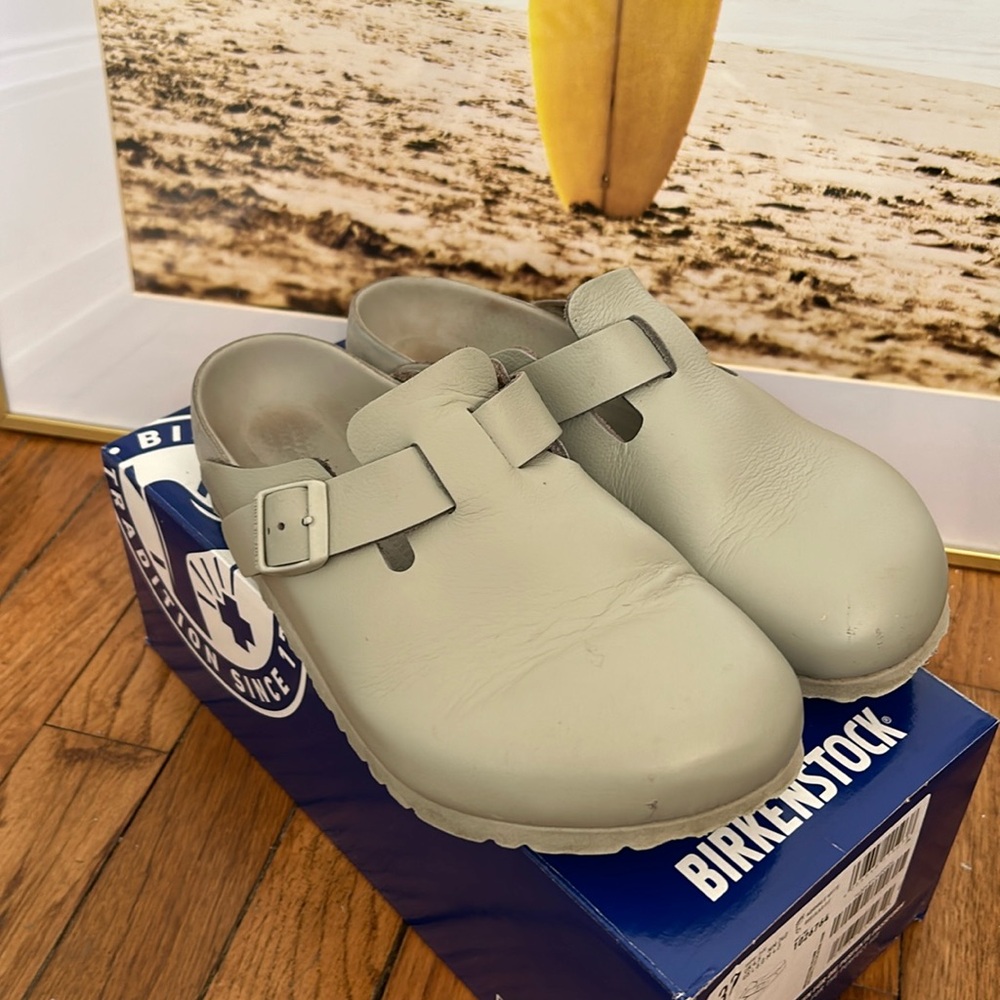 Rare Birkenstock mineral grey Boston